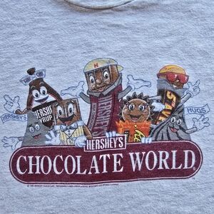 1995 Hershey's Chocolate World Vintage Cotton Kids Gray Tee Collector Clean